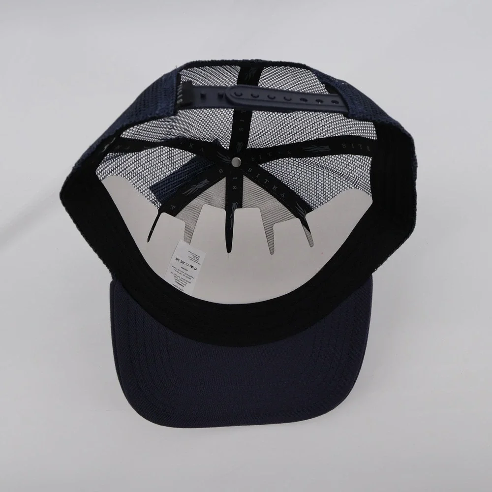 NEW Sitka Patriot Mid Pro Trucker Hat White/Navy Adjustable Mens OSFA